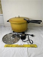 Vintage Yellow Pressure Cooker - Canner