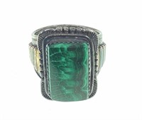 Will Denetdale Navajo 14k & Sterling, Malachite