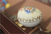 A Ceramic Egg Trinket Box