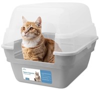 WFF8592  Petfamily Cat Litter Box Grey 21.50 x 1