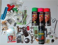 Misc items including partial cans of fluorescent s