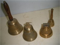 Obertino Solid Bronze Bells, Tallest 7 inches