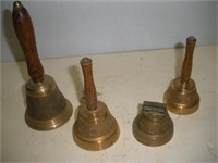 Obertino Solid Bronze Bells, Tallest 7 inches