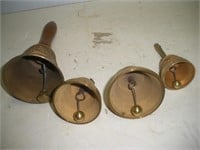 Obertino Solid Bronze Bells, Tallest 7 inches