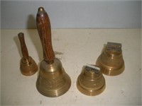 Obertino Solid Bronze Bells, Tallest 7 inches