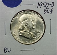 1950-D Franklin Half Dollar BU