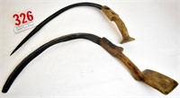 Reaping hooks, Hand forged, 1 signed HGS
