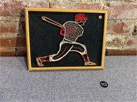 Vintage String Art Baseball Player No. 14