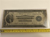 Federal reserve note 1 dollar Cleveland, 1914