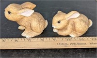 2 Bunny Figurines