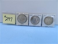 1965-(2) 1967 Canadian Silver Dollars