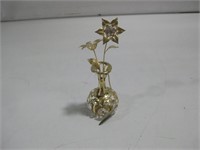 KG&C Gold Plated Vase Swarovski Crystal 6.5"