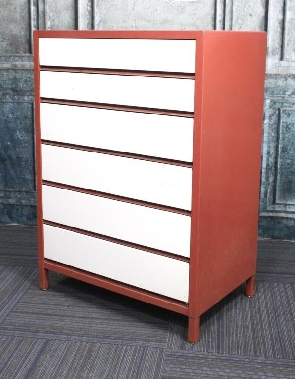 A Mid Century Modern Steel Chest of Drawers mfgd