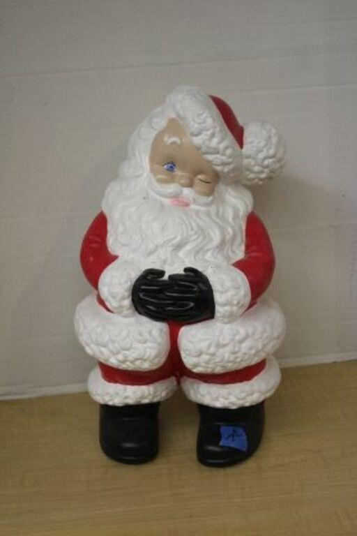 PAINTED CERAMIC SANTA