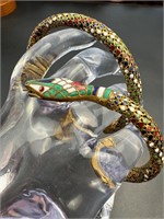 Rare Art Deco Snake Bracelet, Germany  Enamel