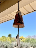 Signed Painted Pottery Wind Bell