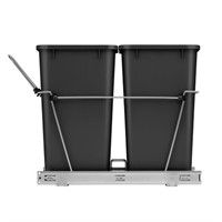 Rev-A-Shelf Black Plastic Wastebasket