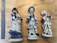 3 x Antique Porcelain Figures