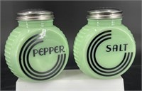 Retro Jadeite Salt & Pepper Shaker Set