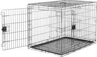 Amazon Basics Foldable Metal Wire Dog Crate with h