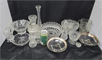 LOT OF GLASS & CRYSTAL