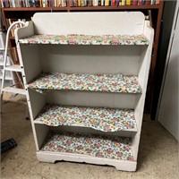 4 shelf painted white bookcase (TR)