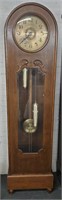 Antique 1900s Grandfather Clock With Brass Dial 77