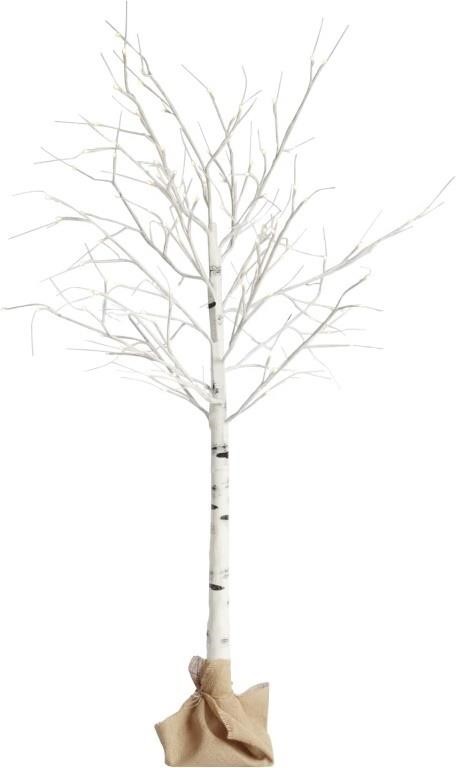 HY-MS 4FT LED Birch Tree, Christmas Tree Warm