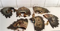 (6) 9" Haylock sacred tribal spirits Headdresses