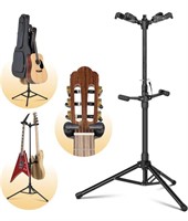 CAHAYA DOUBLE GUITAR STAND HOLDS UP TO 33LBS