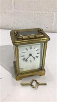 Antique Carriage Brass Clock M16B