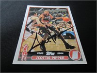 Scottie Pippen signed basketball card COA
