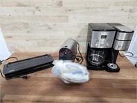 3 items - 1 Cuisinart coffee maker, 1 AICook meat