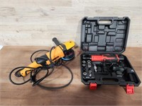2 items - 1 ShineJack corded sander, 1 battery