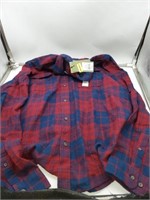Goodfellow large red and blue button up