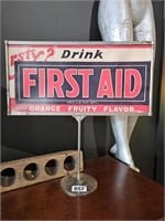 Vtg General Store Display Sign First Aid Drink