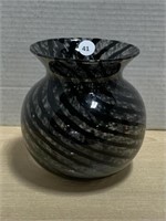 Black Swirl Vase