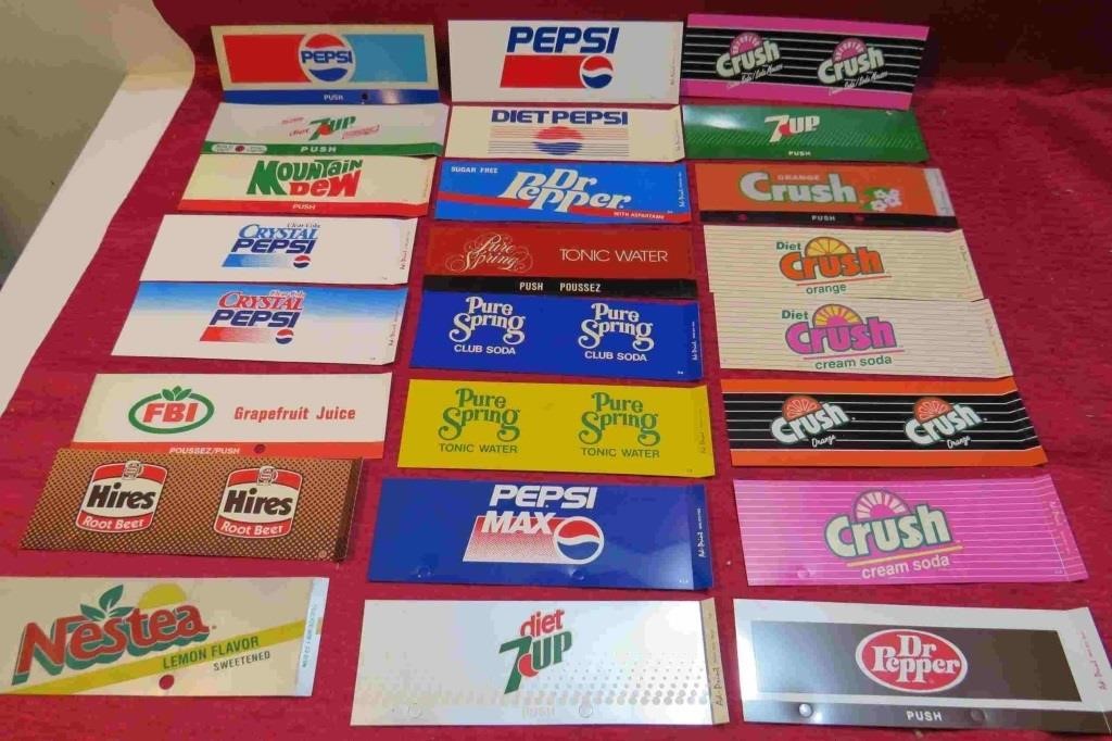 Pepsi Vending Machine Lot 24 Pop Machine Signs