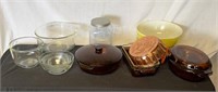 (2) Anchor Hocking Casserole Dishes & Bread Pan