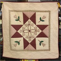 S: SMALL 36" SQUARE QUILT - EXC. CONDITION