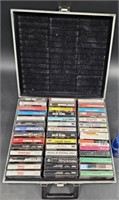 44 Cassette Tapes w Hard Protective Case