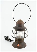 Antique Railroad lantern converted to electric