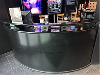 BLACK METAL RECEPTION / RETAIL STAND (WITH OVER