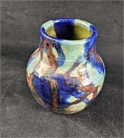 Pottery Ceramic Blue Vase