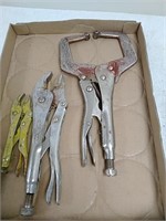 Group of vice grip pliers