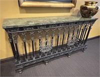 8' GRANITE TOP/WROUGHT IRON TABLE
