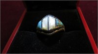 LADIES .925 STERLING RING W/TURQUOISE SIZE 8.5