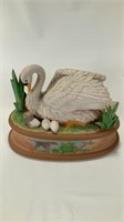 Mikes Mold Swan hand Painted Trinket Storage