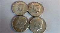4- 1968 (D) Kennedy Half Dollars