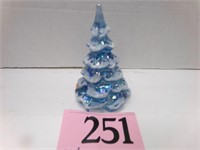 FENTON BLUE FROSTED CHRISTMAS TREE